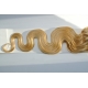 Clip in příčesek culík/cop 100% lidské vlasy 60cm vlnitý - nejsvětlejší blond