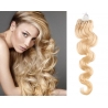 Vlnité vlasy Micro Ring / Easy Loop / Easy Ring / Micro Loop 50cm – nejsvětlejší blond